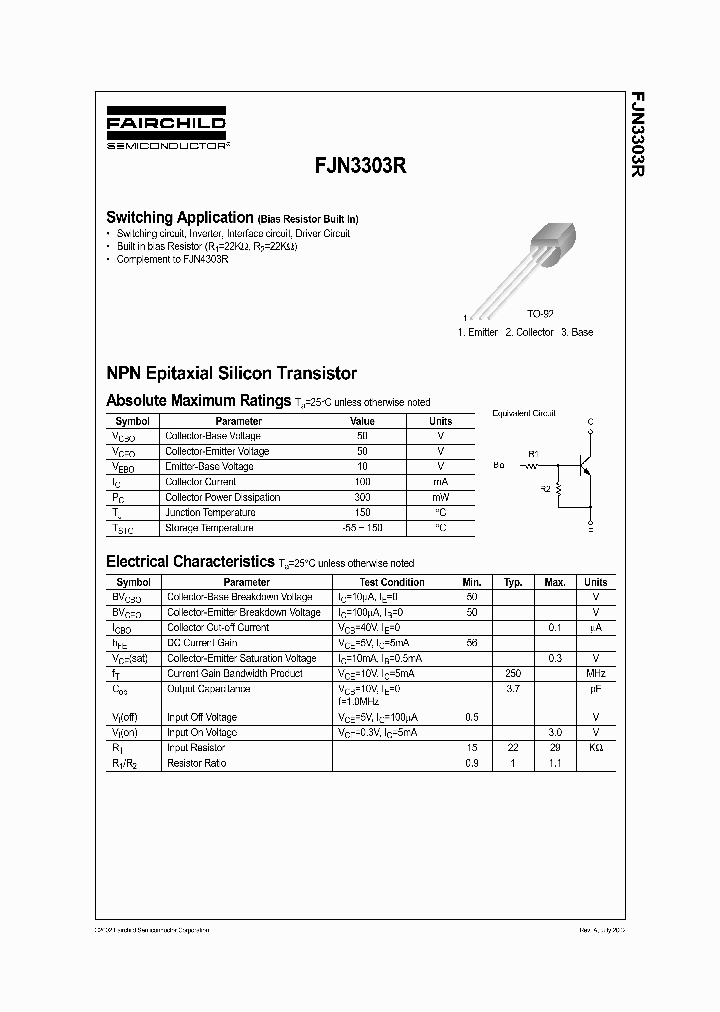 FJN3303_499617.PDF Datasheet