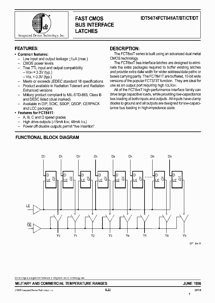 IDT54FCT841BTD_550073.PDF Datasheet