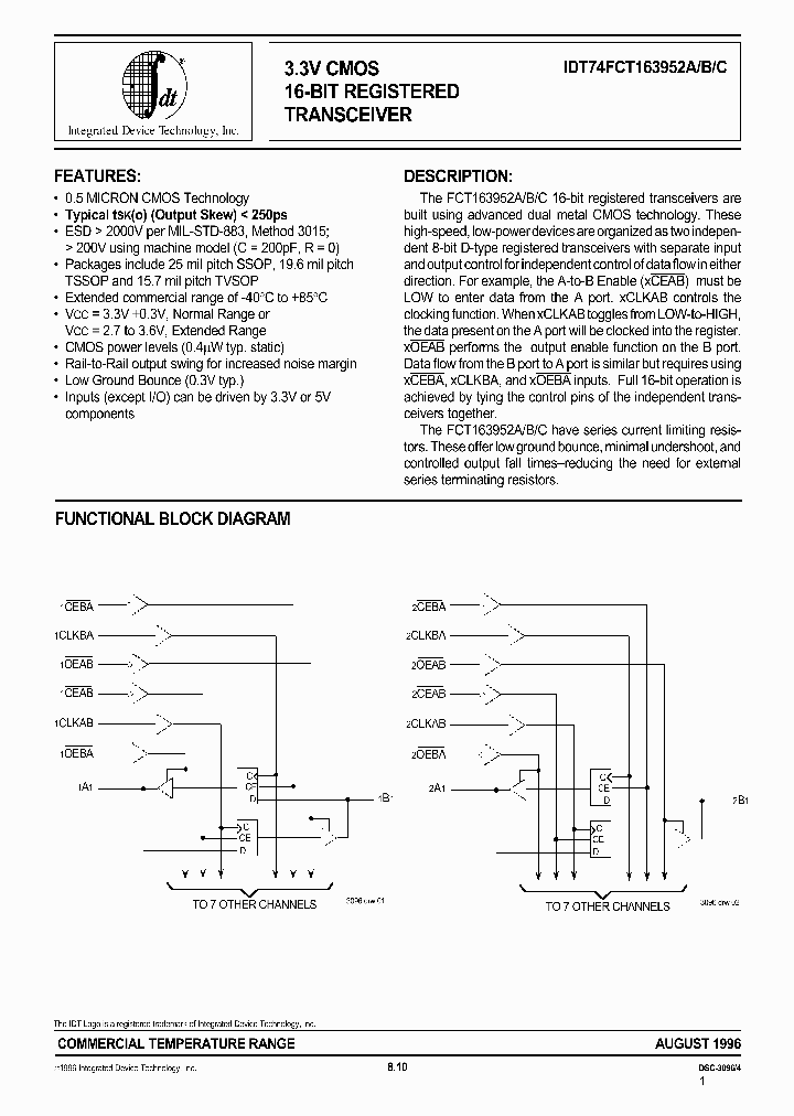 IDT74FCT163952C_506634.PDF Datasheet