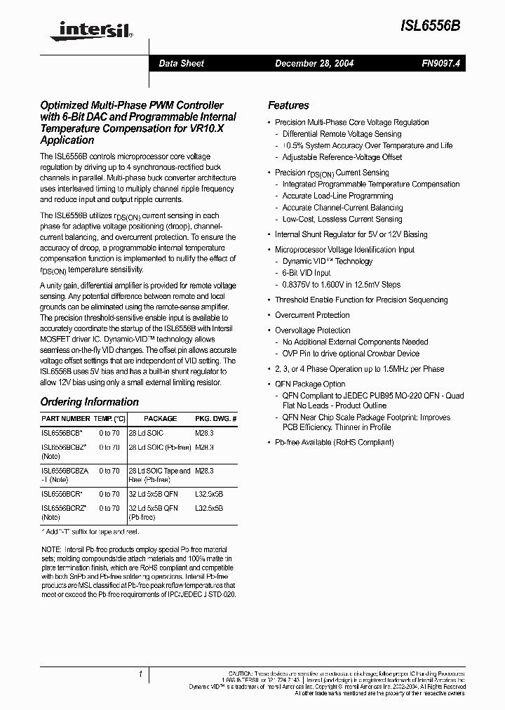 ISL6556BCB_542937.PDF Datasheet Download --- IC-ON-LINE