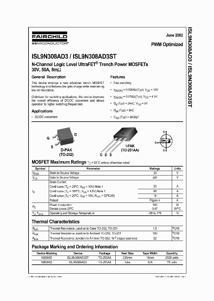 ISL9N308AD3_497157.PDF Datasheet