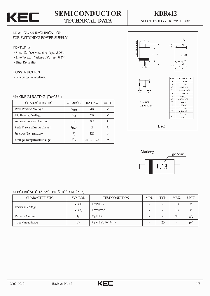 KDR412_541439.PDF Datasheet