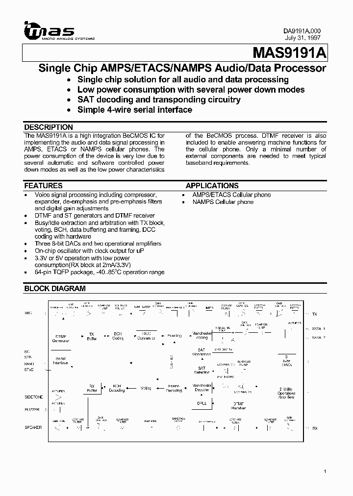 MAS9191A_549027.PDF Datasheet