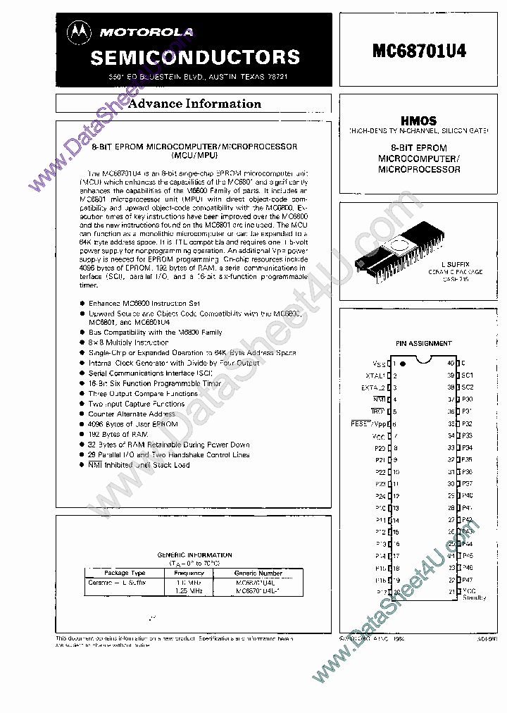 MC68701U4_529590.PDF Datasheet