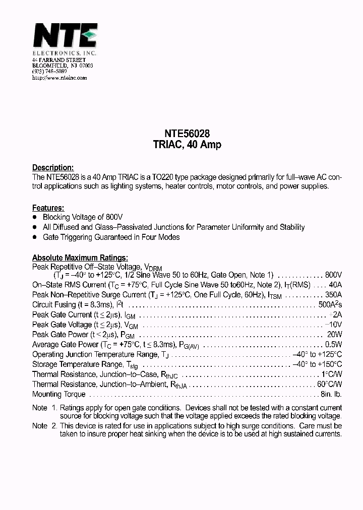 NTE56028_505875.PDF Datasheet