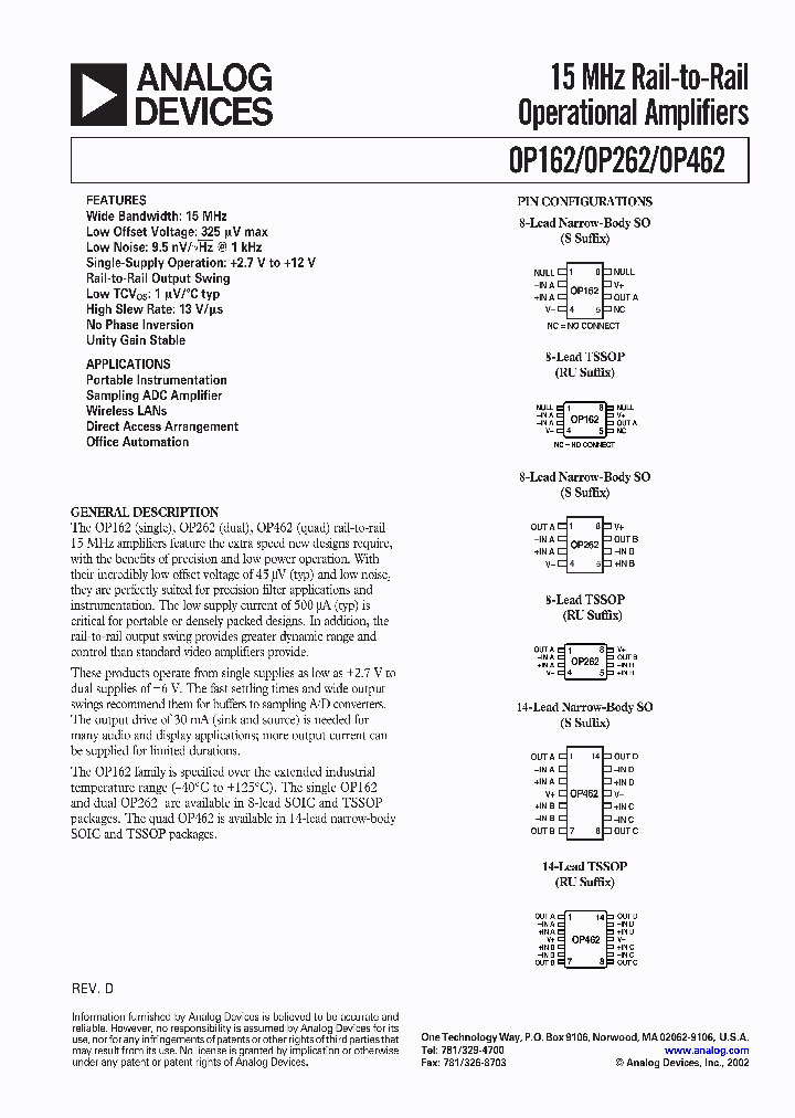 OP162DRU_532114.PDF Datasheet