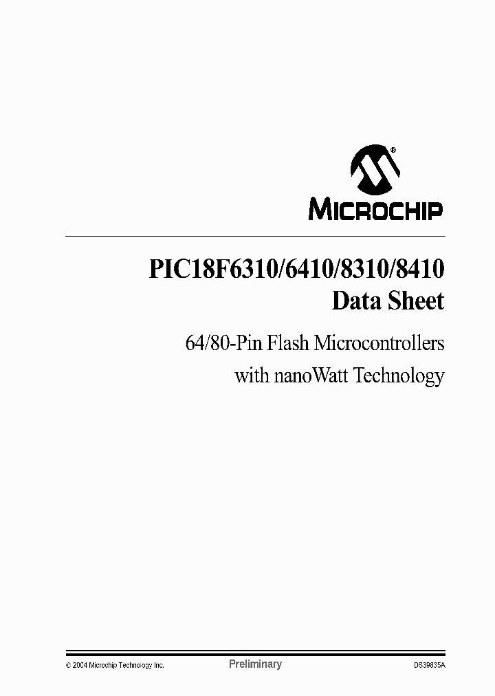 PIC18F8310_556143.PDF Datasheet