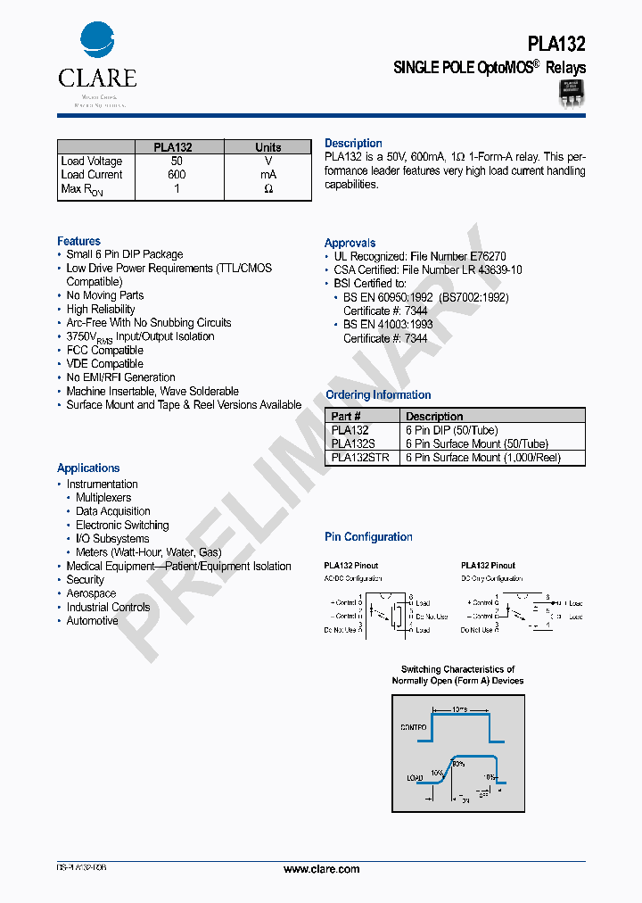 PLA132STR_540566.PDF Datasheet