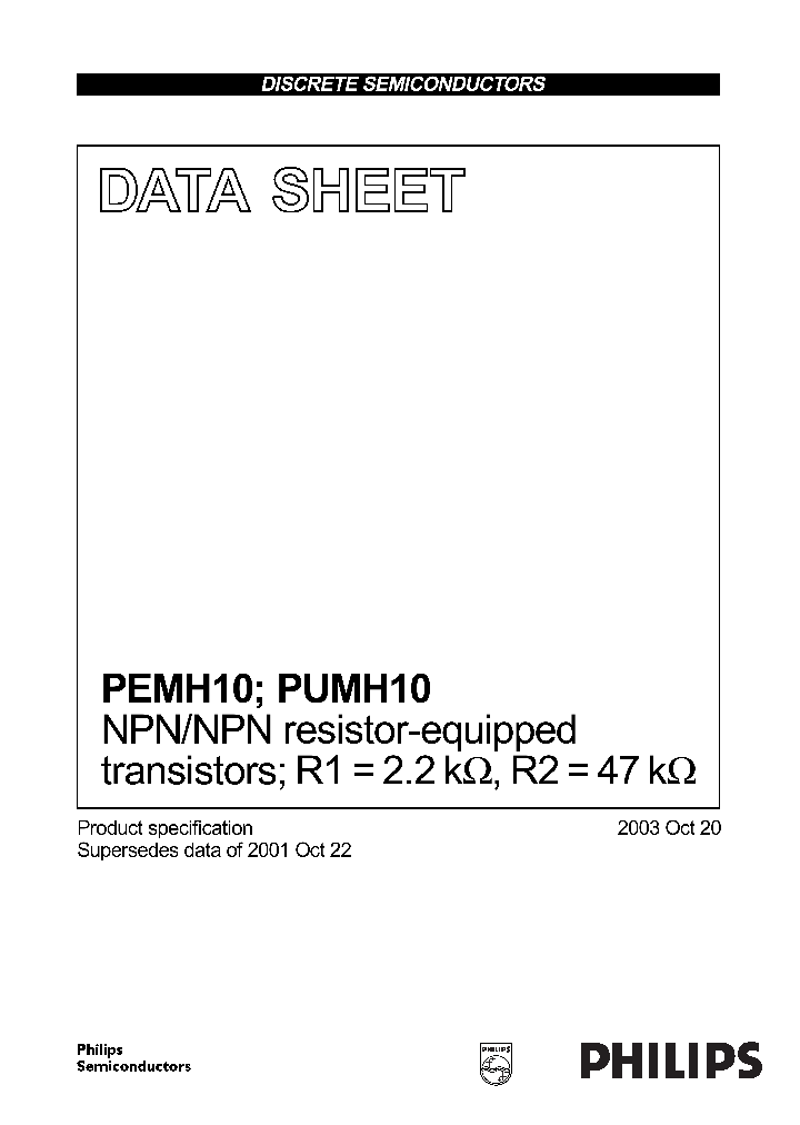 PUMH10_518772.PDF Datasheet