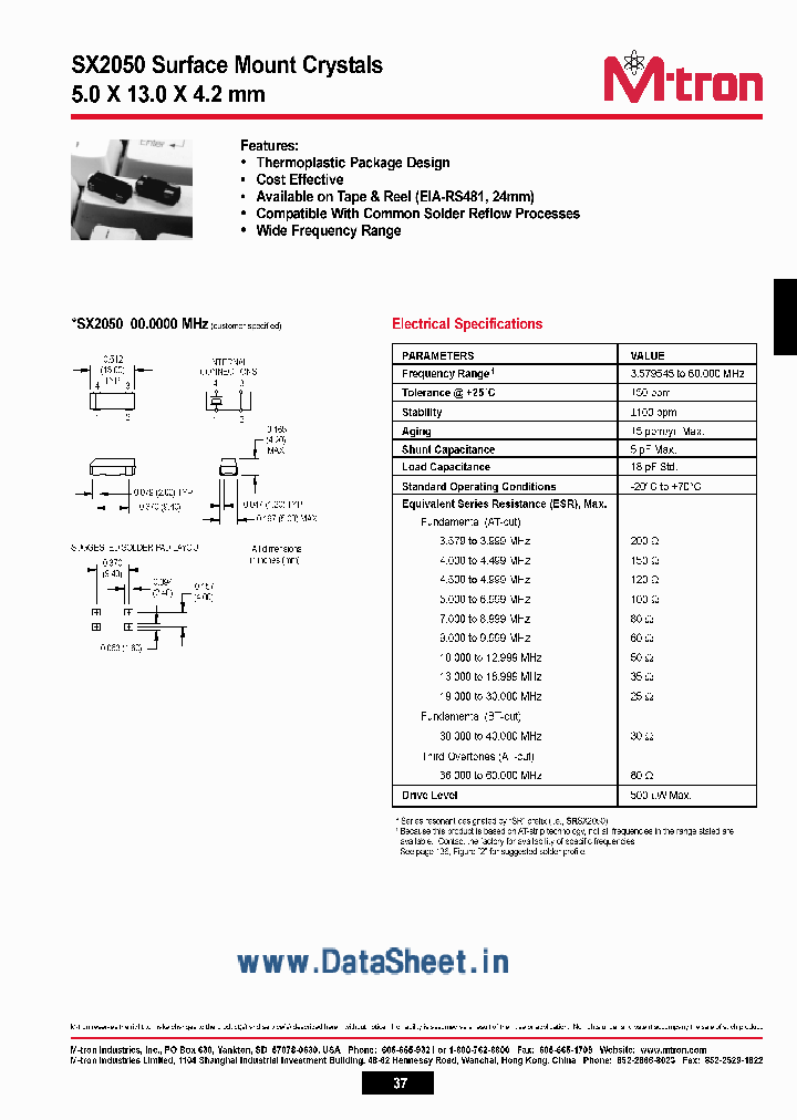 SX2050_550044.PDF Datasheet