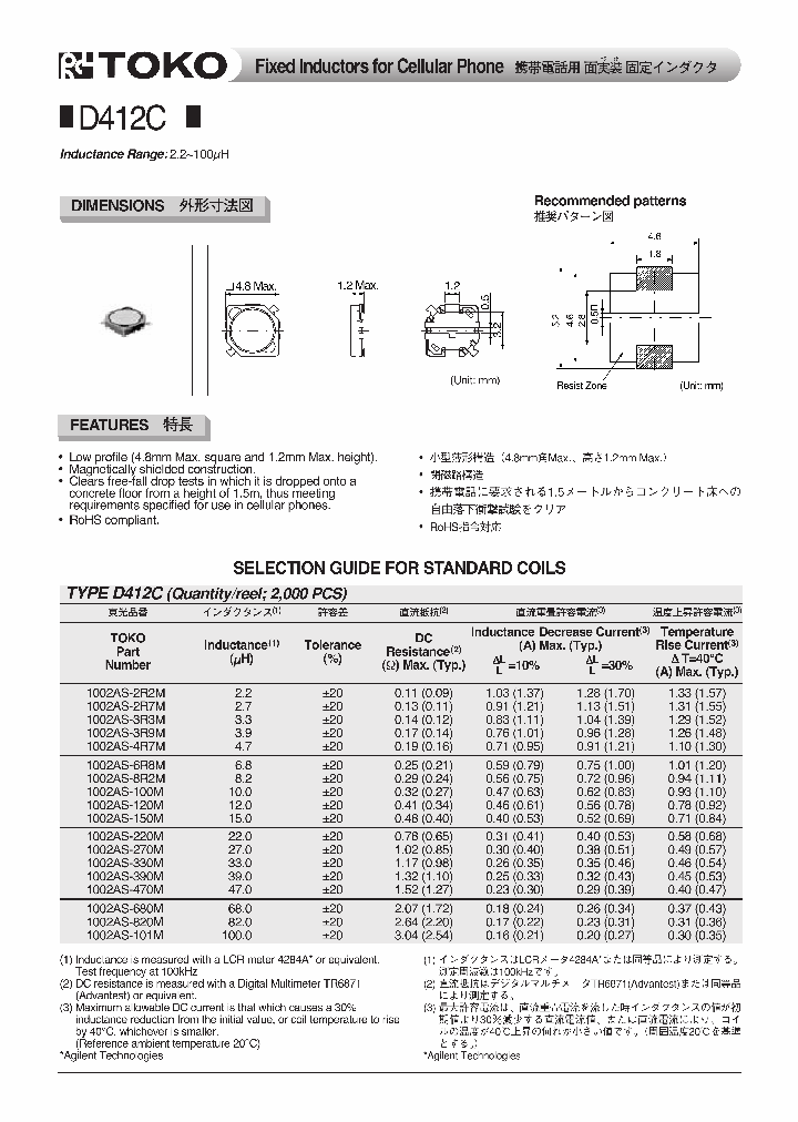 1002AS-2R2M_756104.PDF Datasheet