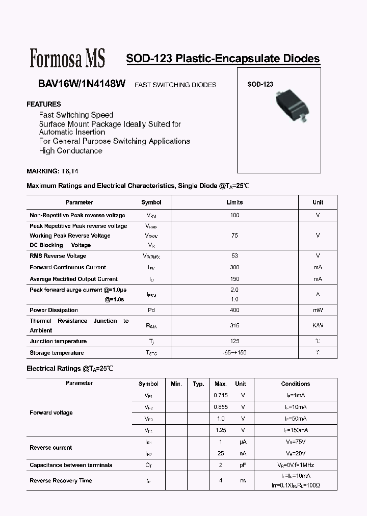 1N4148W_791572.PDF Datasheet Download --- IC-ON-LINE