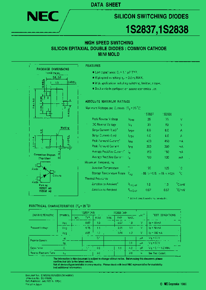 1S2838NBSP_292673.PDF Datasheet Download --- IC-ON-LINE