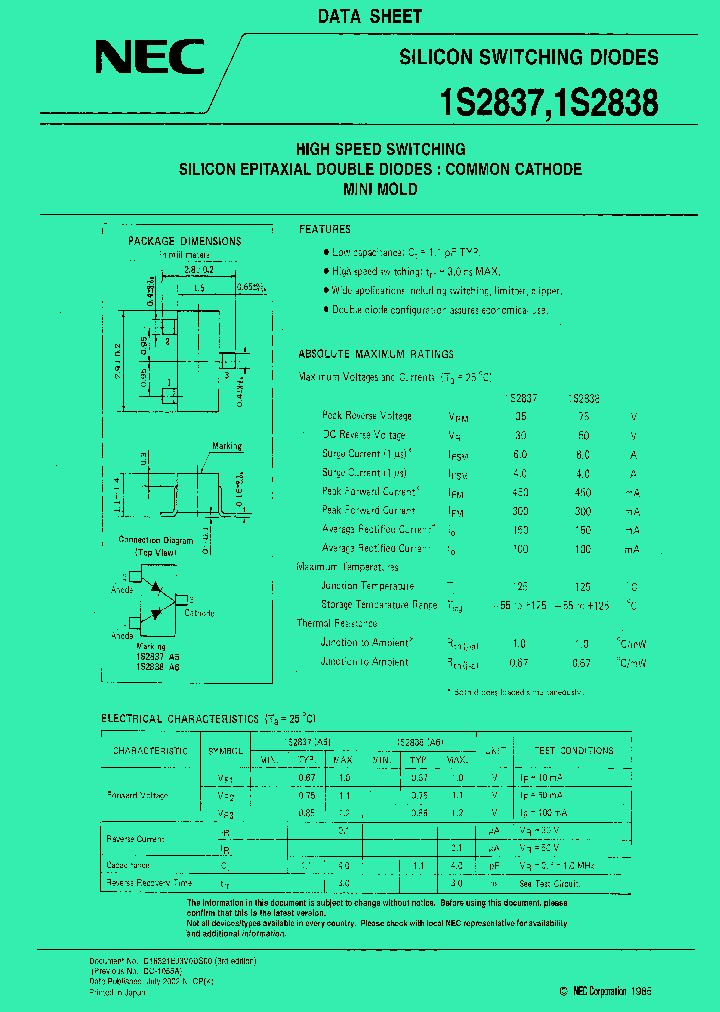 1S2838-T2B_636612.PDF Datasheet Download --- IC-ON-LINE
