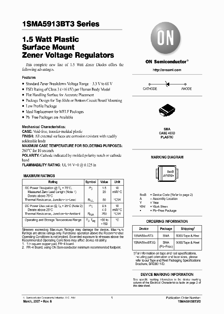 1SMA5913BT3G_632581.PDF Datasheet