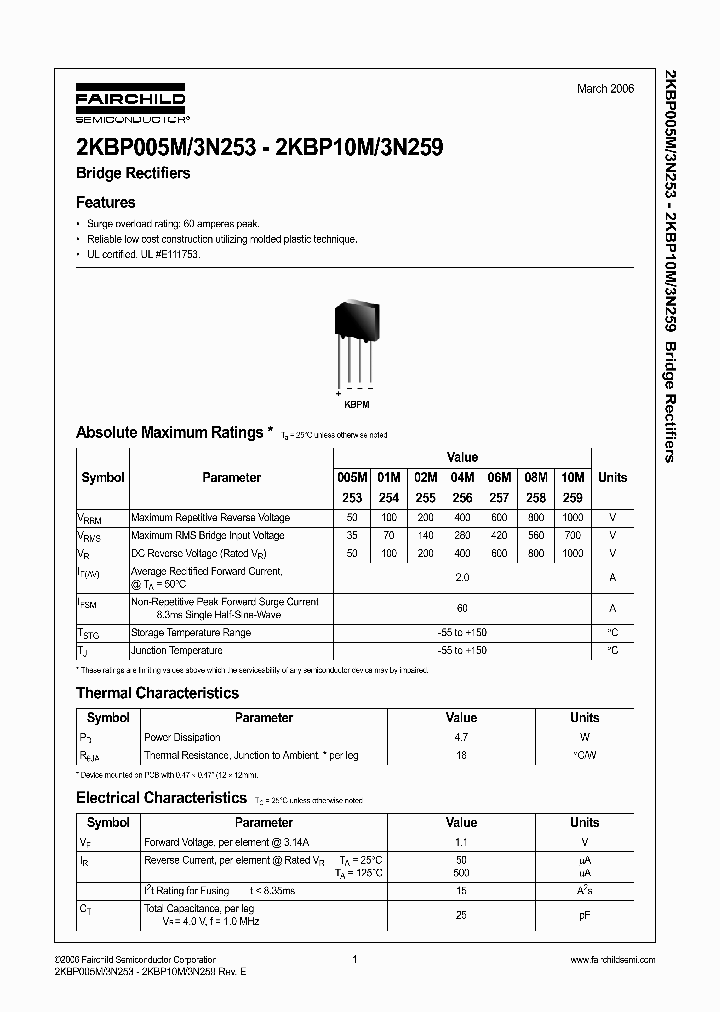 2KBP005M06_739779.PDF Datasheet Download --- IC-ON-LINE
