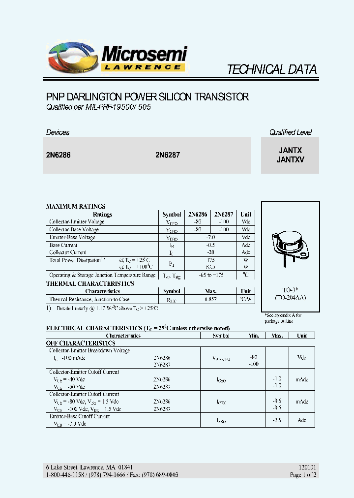 JAN2N6286_737915.PDF Datasheet