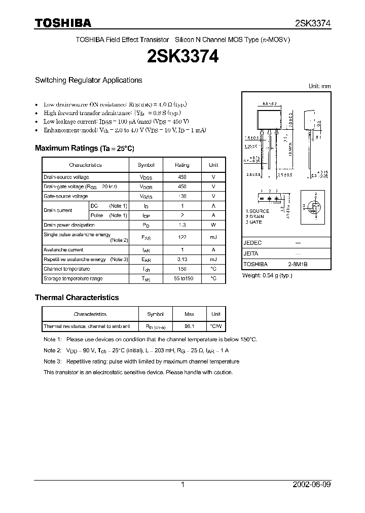 2SK3374_767543.PDF Datasheet Download --- IC-ON-LINE