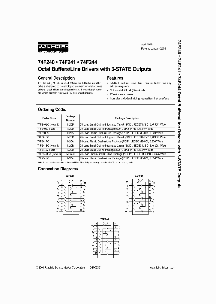 74F24004_749718.PDF Datasheet Download --- IC-ON-LINE