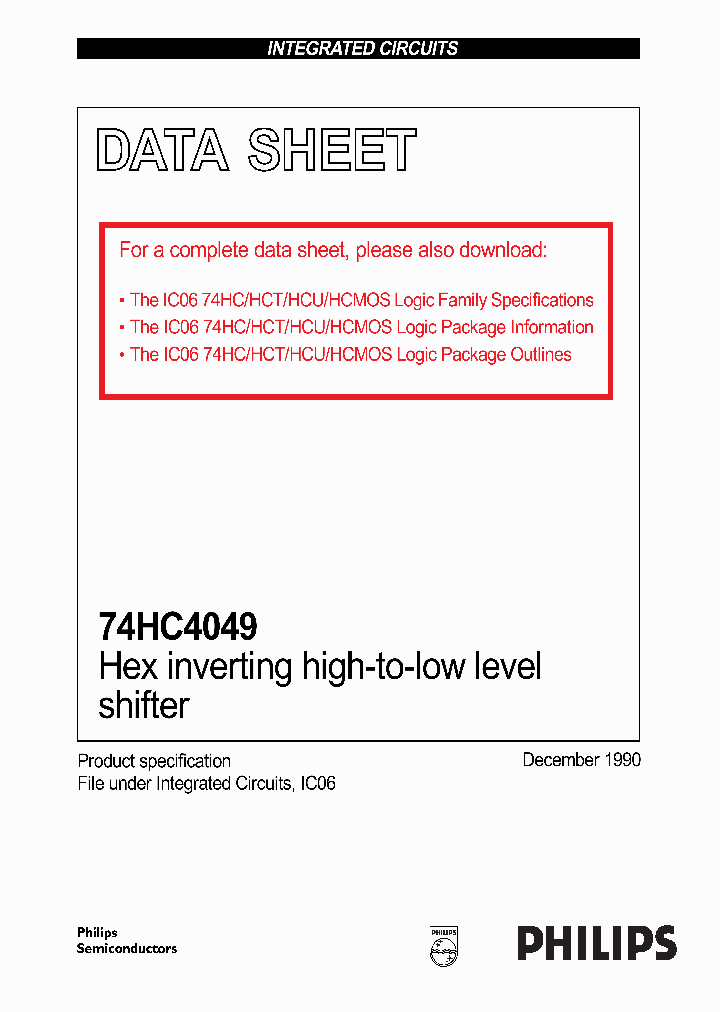 74HC4049DB_573403.PDF Datasheet