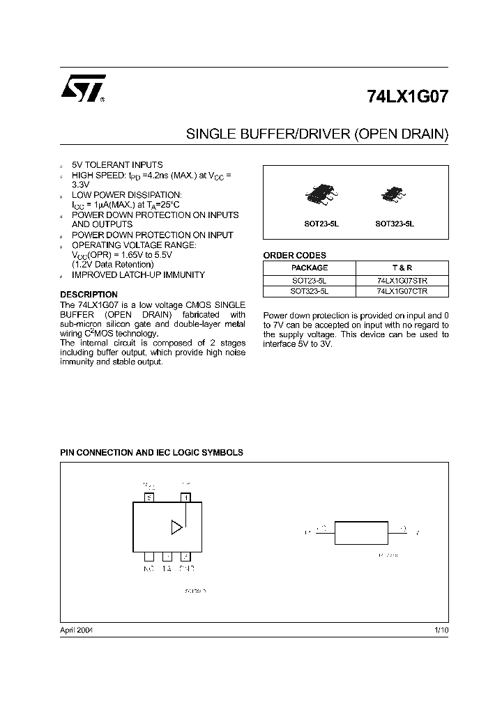 74LX1G07STR_587672.PDF Datasheet