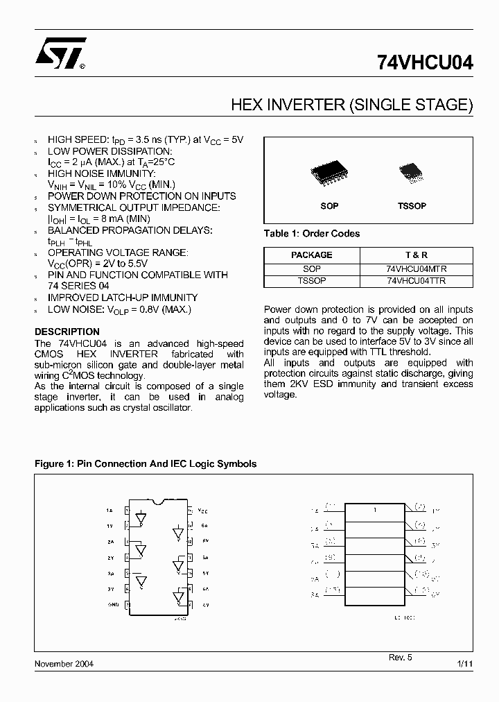 74VHCU04TTR_782970.PDF Datasheet