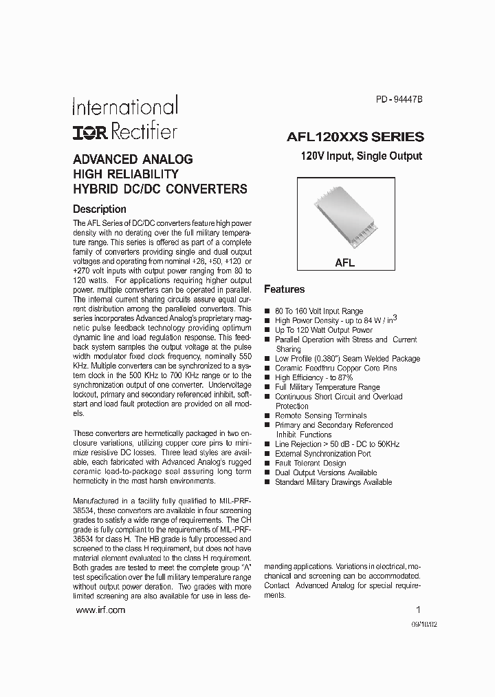 AFL12005S_701484.PDF Datasheet