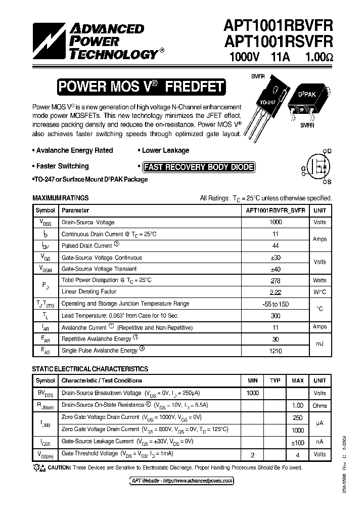 APT1001RBVFR_644187.PDF Datasheet