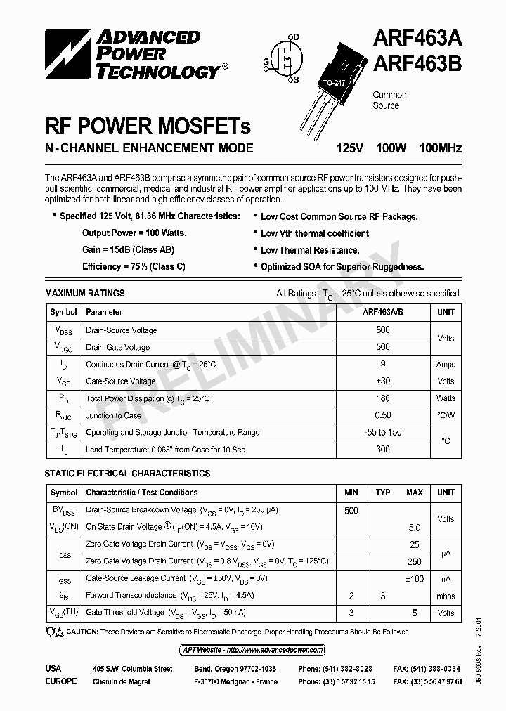 ARF463A_767497.PDF Datasheet