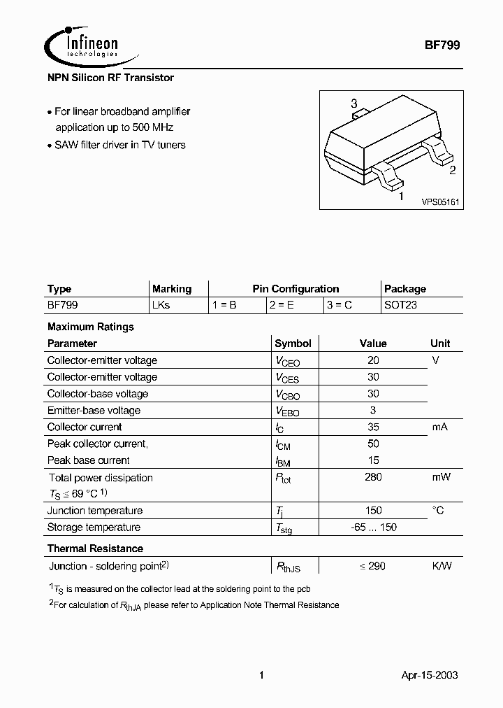 BF799_778838.PDF Datasheet