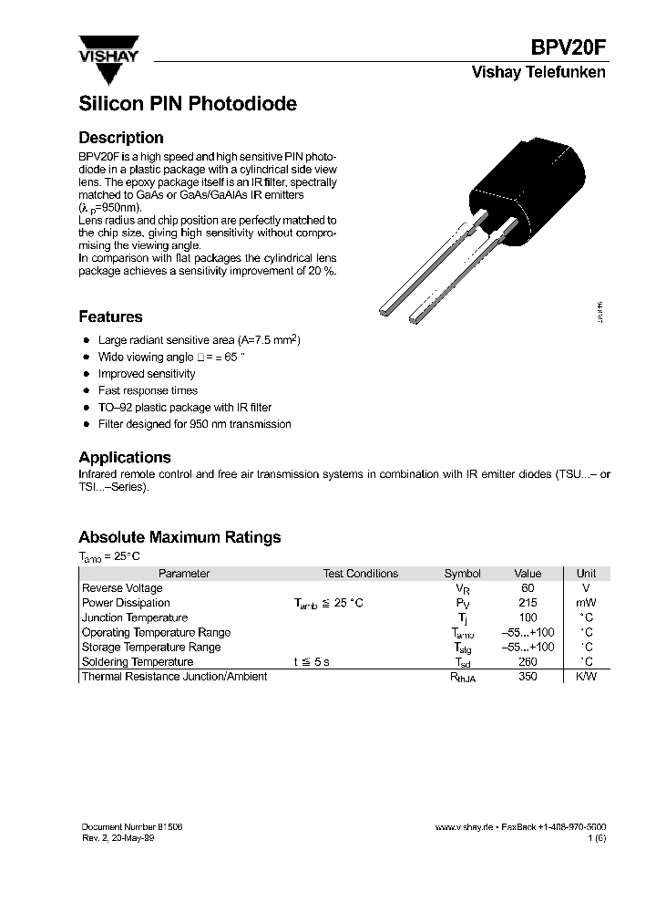 BPV20_786118.PDF Datasheet