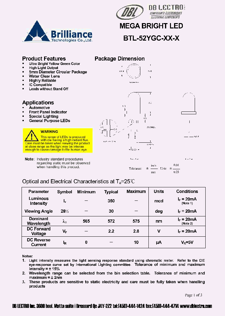 BTL-52YGC-G16-I_624832.PDF Datasheet
