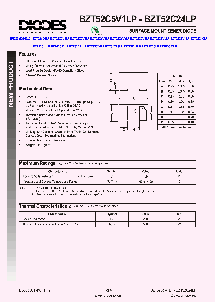 BZT52C5V1LP_634894.PDF Datasheet