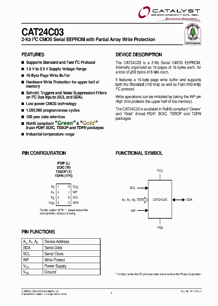 CAT24C03WI-GT3_612534.PDF Datasheet