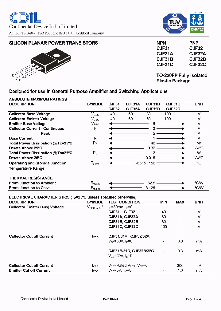 CJF31_634597.PDF Datasheet