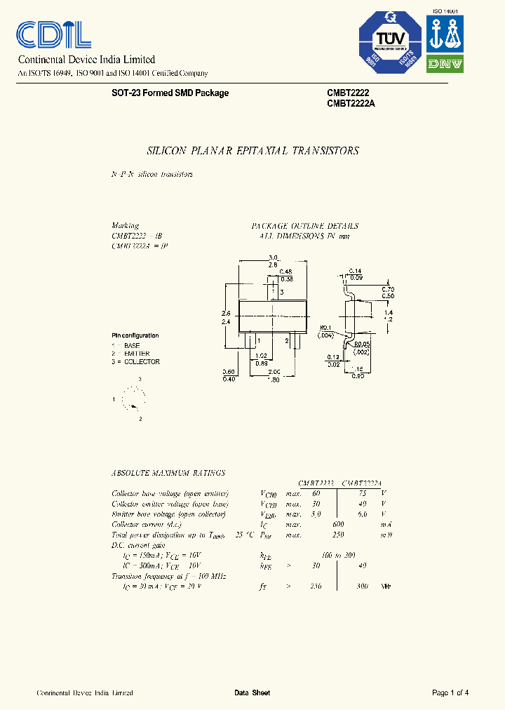 CMBT2222_633785.PDF Datasheet