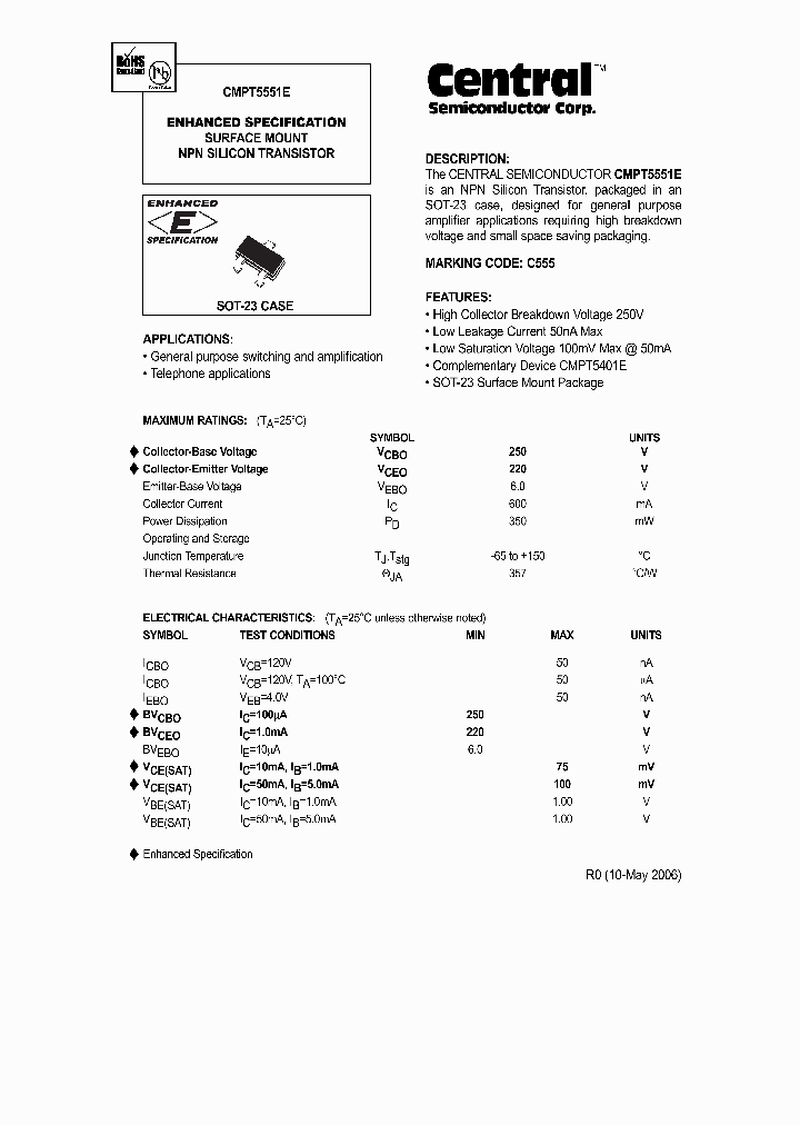CMPT5551E_637162.PDF Datasheet