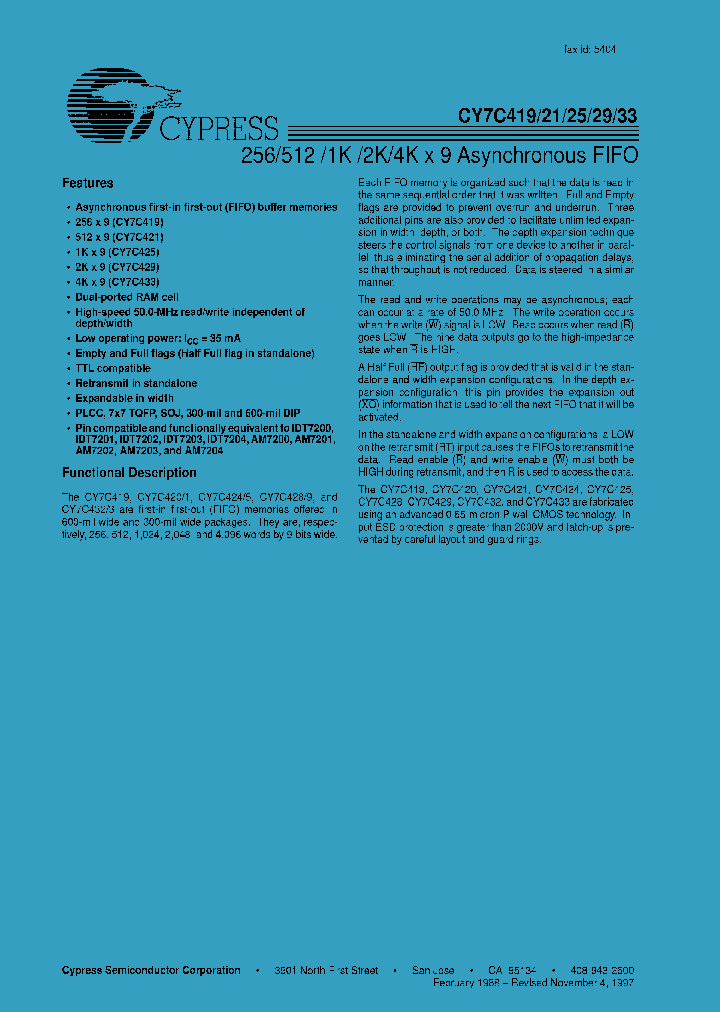 CY7C420-25PC_82515.PDF Datasheet