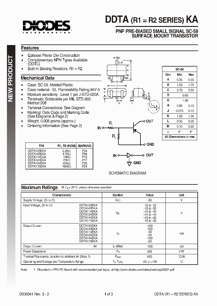 DDTA114EKA_72649.PDF Datasheet