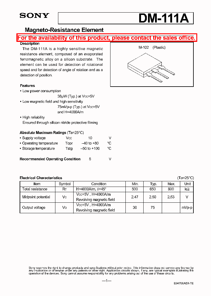 DM-111A_720103.PDF Datasheet