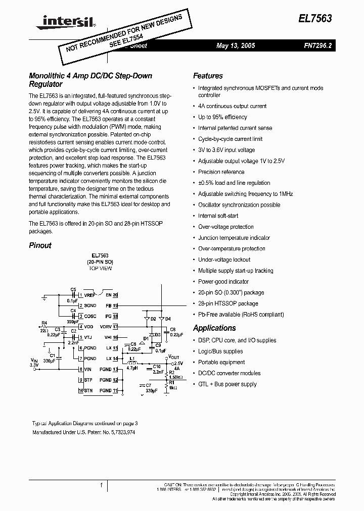 EL7563CMZ_606562.PDF Datasheet Download --- IC-ON-LINE