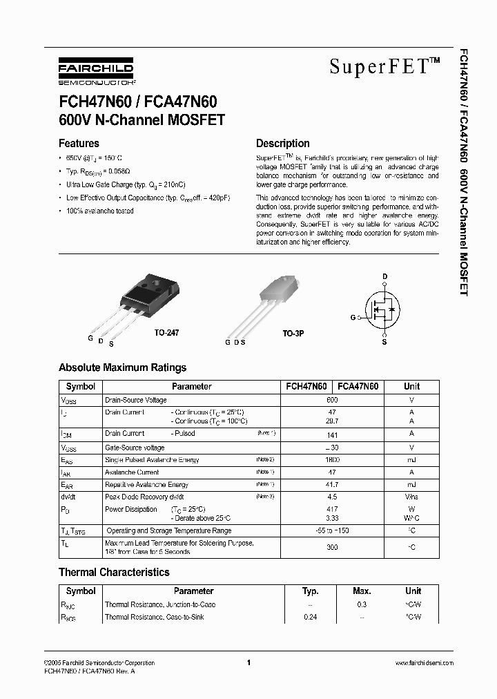 Mosfet N-Ch 600 Volt 0.25A Zener Supermesh