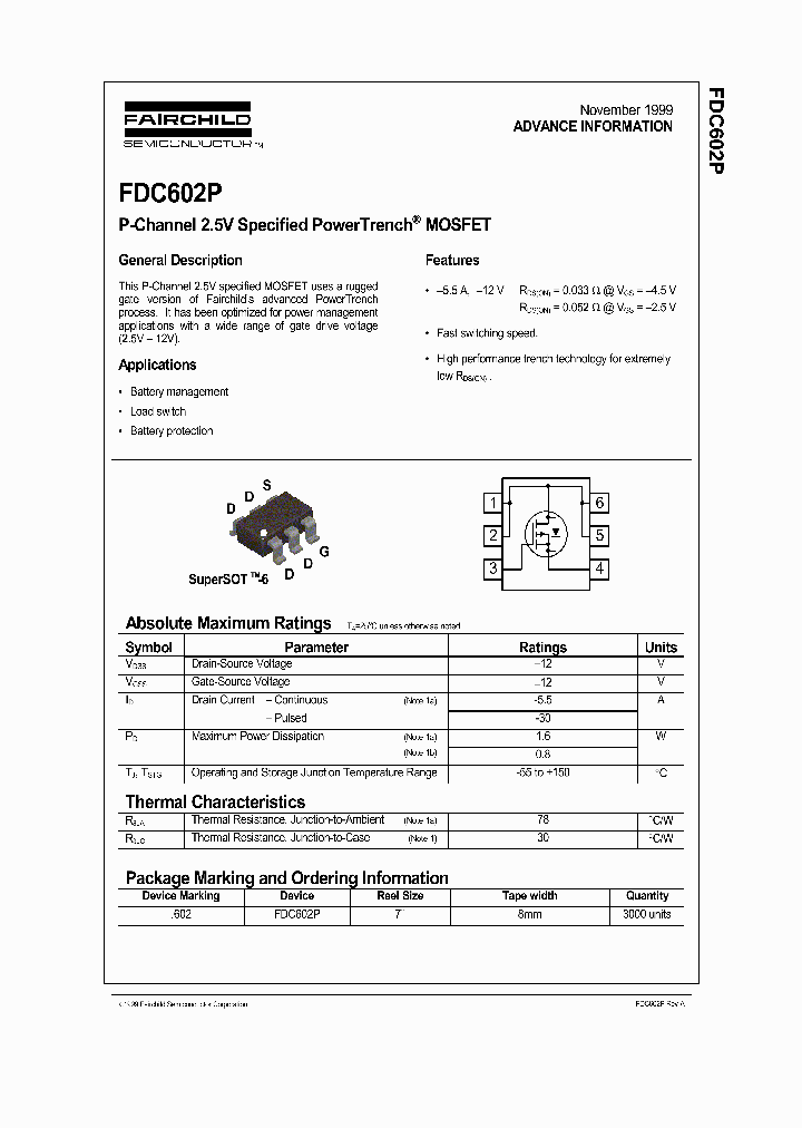 FDC602P_717632.PDF Datasheet