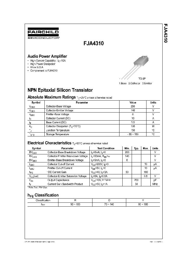 FJA4310_711734.PDF Datasheet