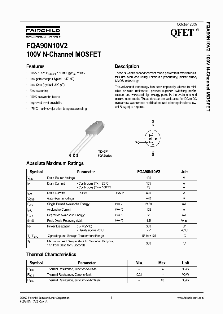 FQA90N10V2_593180.PDF Datasheet