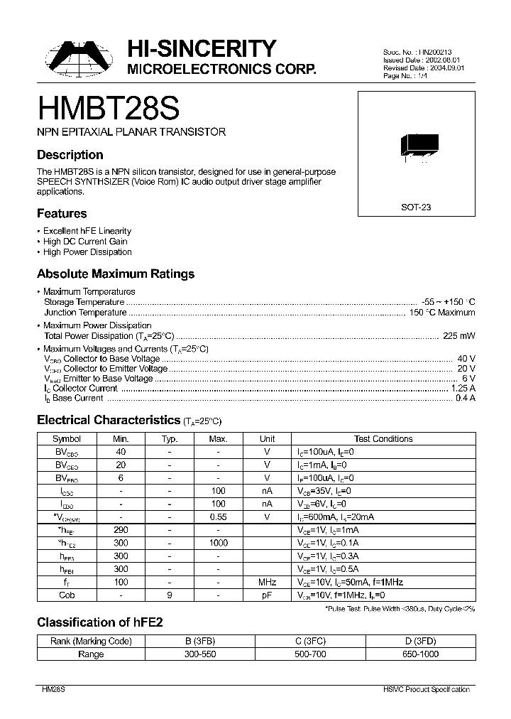 HMBT28S_618571.PDF Datasheet