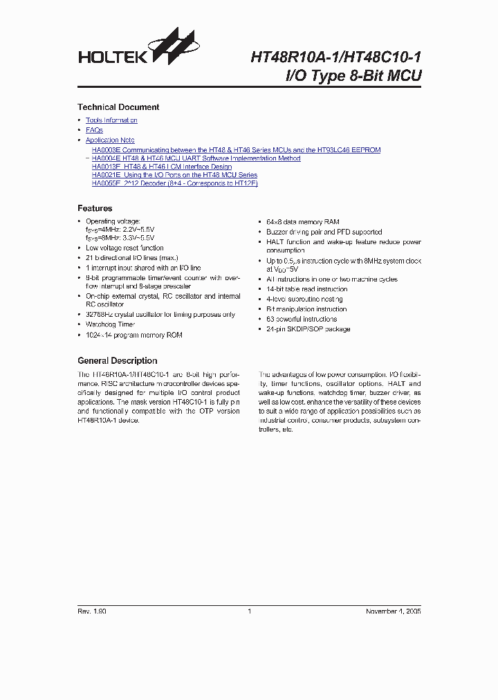HT48C10-1_576328.PDF Datasheet