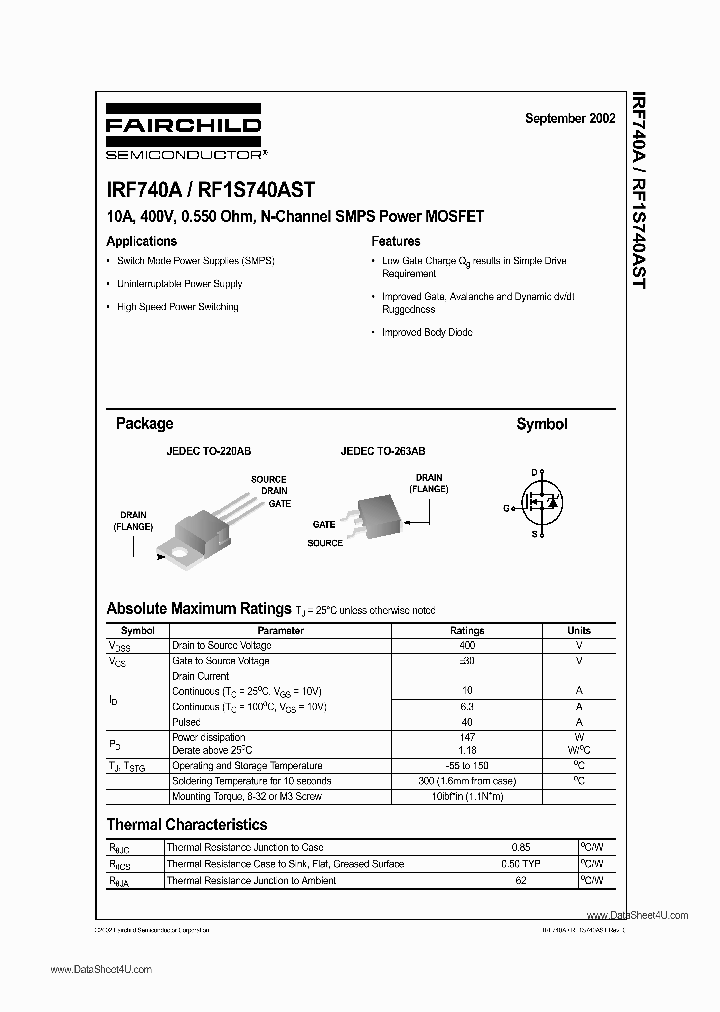 IRF740A_743452.PDF Datasheet