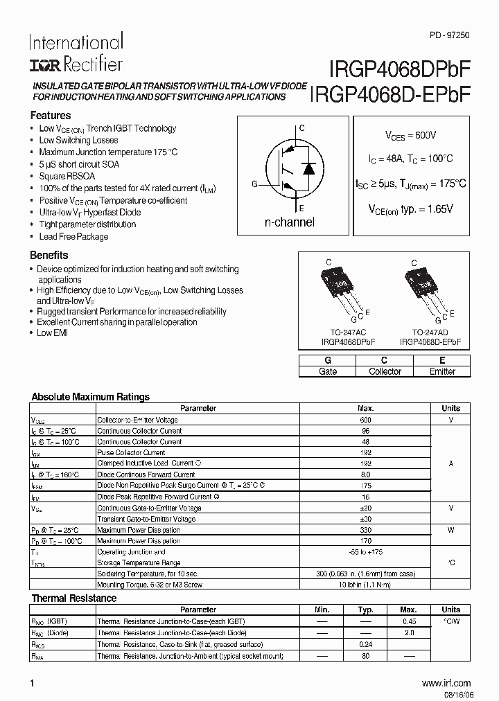 IRGP4068DPBF_561452.PDF Datasheet