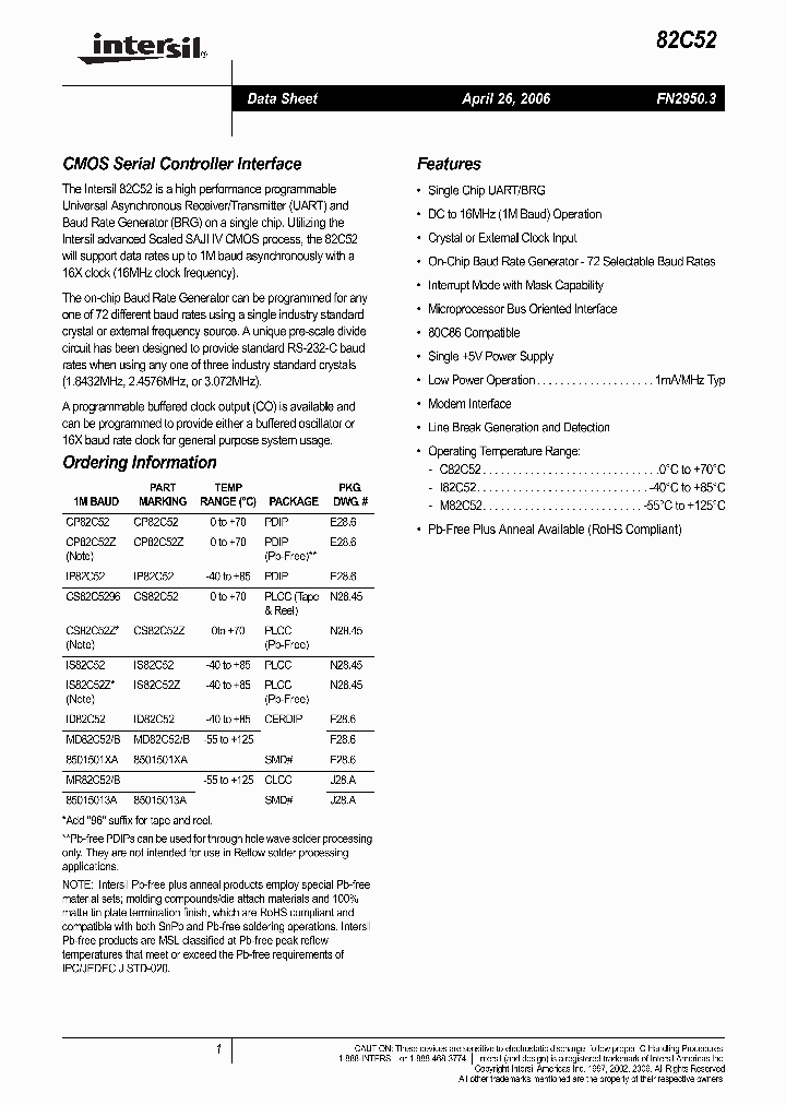 IS82C52Z_581128.PDF Datasheet